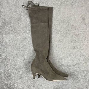 Sam Edelman Women’s 7.5 Kristie Stretch Top Lace Over the Knee Heeled Boots